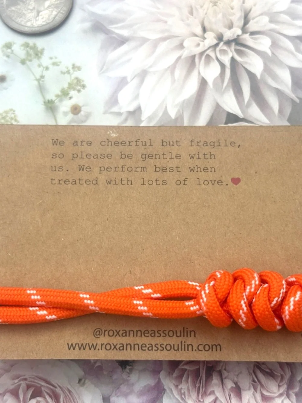 Roxanne Assoulin The Super Size Happy Cord Bracelet Orange - Picture 3 of 3